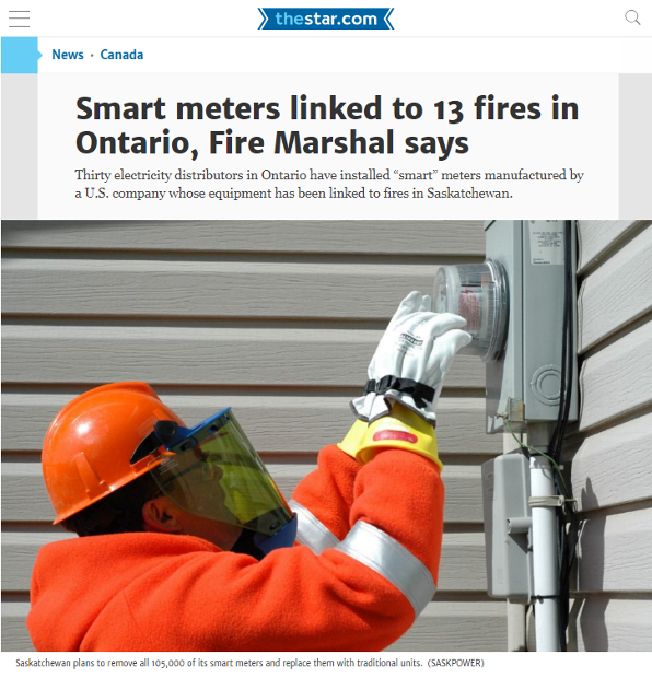 Smart meters linked to 13 fires in Ontario, Fire Marshal says